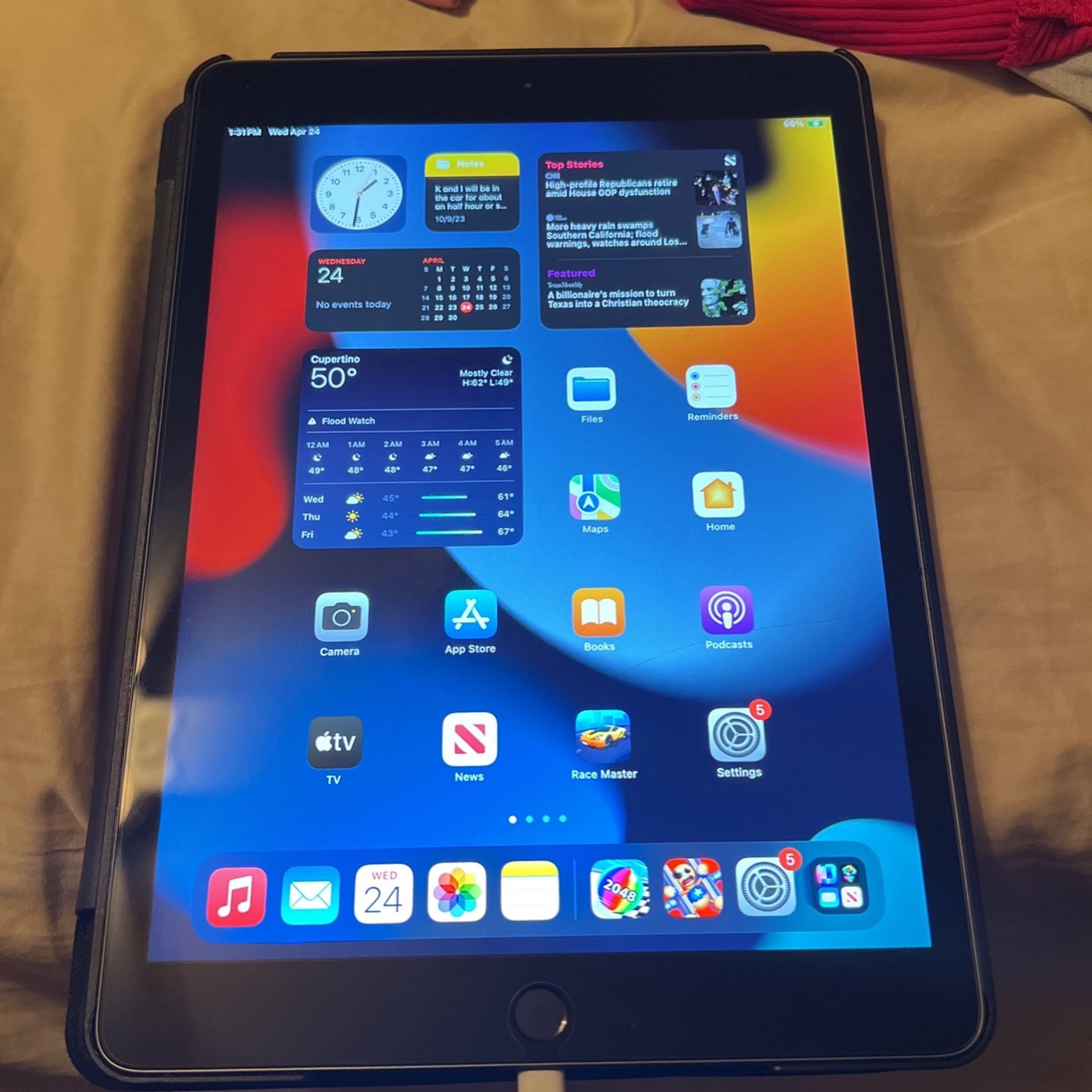 iPad. With Case. And Screen Protector.