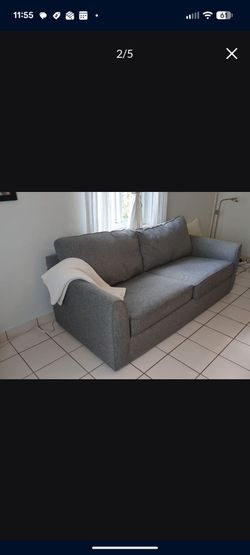 Asheville (Kevin Charles) grey fabric sofa from City Furniture