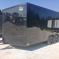 8.5 X 16ft Plus V Nose / Slope. Enclosed Trailer 