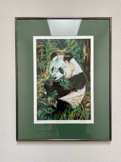 Vintage Professionally Framed Giant Panada Limited Edition (18/90) Print (17 5/8 X 23)