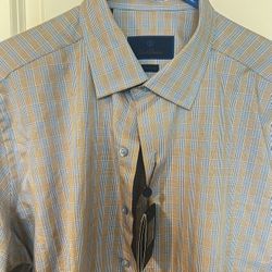 David Donahue  Dress Shirt For Men’s Size L
