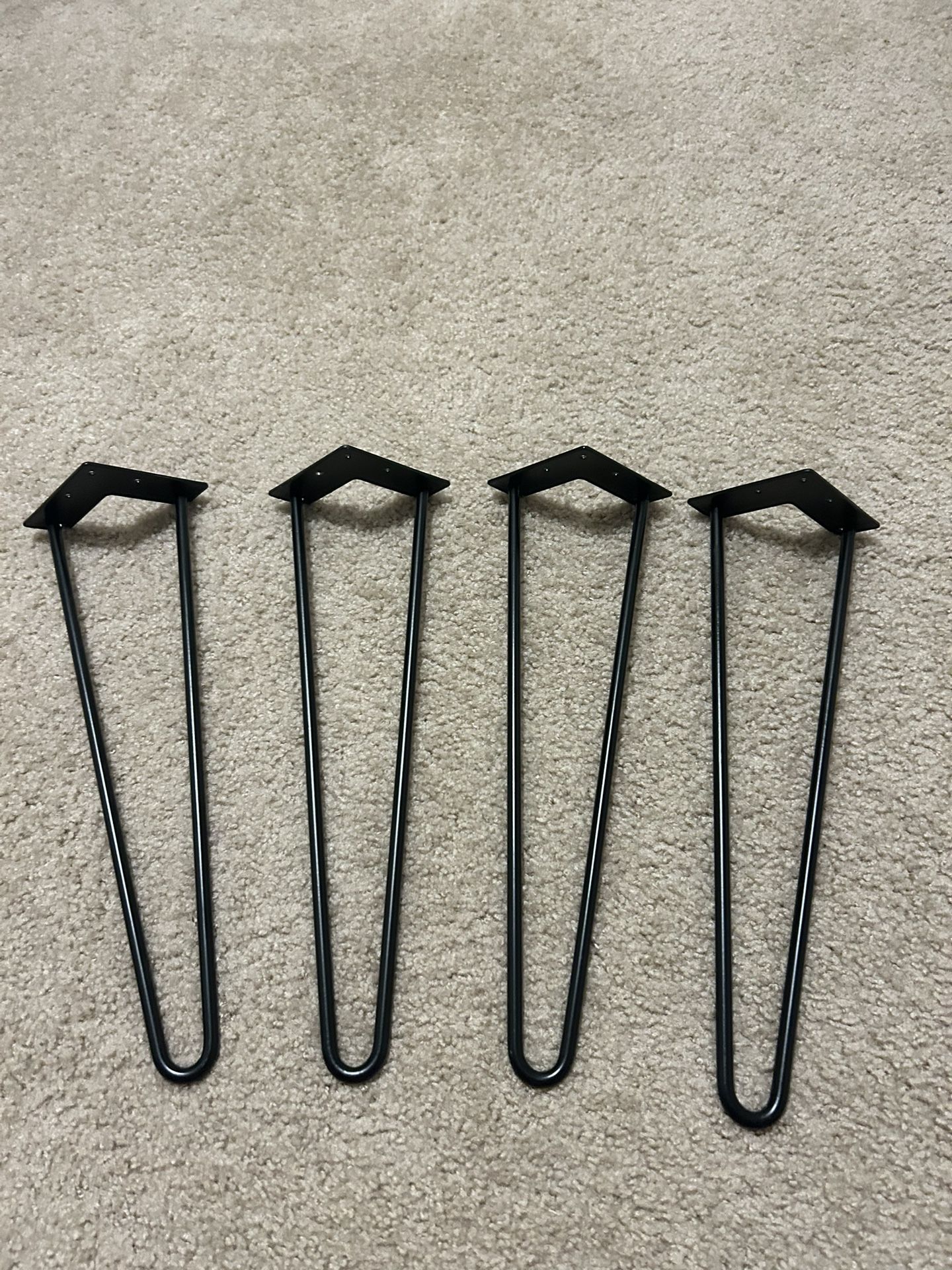 Hairpin Table Legs 16" Black Set of 4