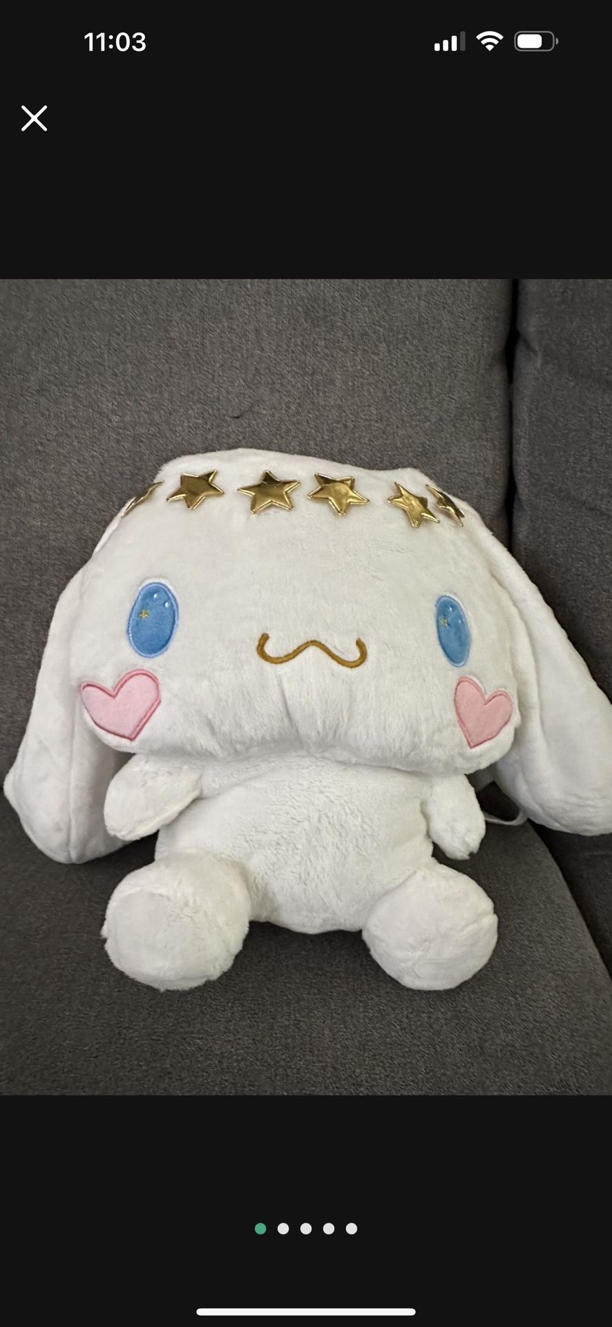 New Cinnamon Roll Large Fluffy Backpack