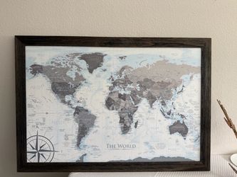 Custom Framed World Map