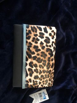 Leopard print clutch purse
