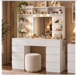 Vanity and chair