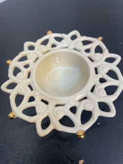 Ivory Ceramic Tealight Candle Holder