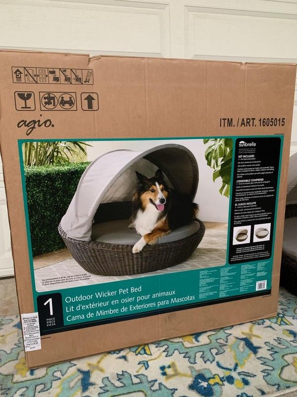 Pet Bed Lounger With Sunbrella Cushion .