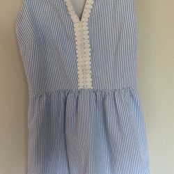 Women’s White & Blue dress Vineyard Size 0 