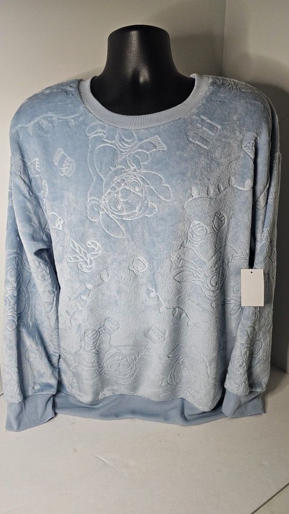 Womens XL(15-17) Disney Stitch Fleece Sweatshirt 