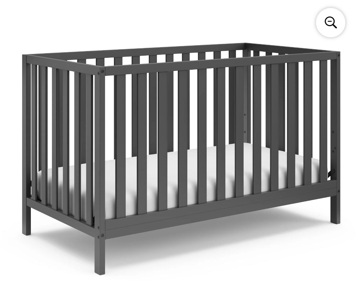 Storkcraft Sunset 4-in-1 Convertible Baby Crib, Gray
