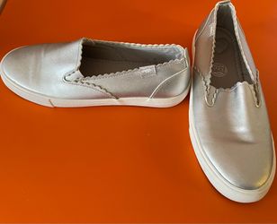 Slip on metallic shoes