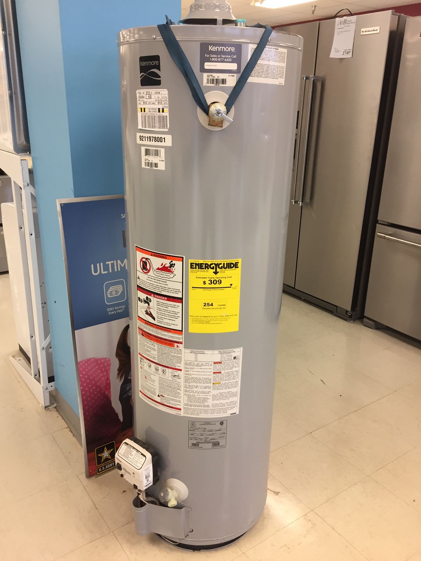 Brand new Kenmore 40 Gallon Gas hot water heater