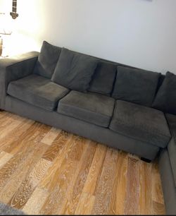 Dark Grey Sectional Couch (L-Shape)