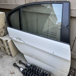 BMW 328i 2011 (E90) Rear Right Side Door, Outside Door Handle, Window Glass And Window Regulator 