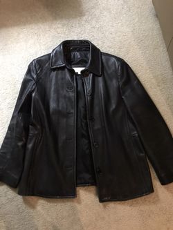 Liz Claiborne genuine black leather jacket—price reduced!!