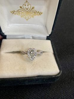 14 K White Gold Engagement Ring. Never Worn, Still In Box.