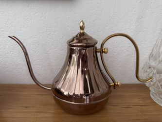 Word Market Copper And Brass Tea Kettle 