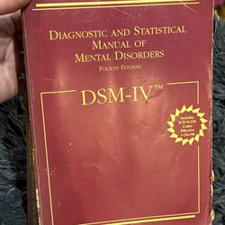 Diagnostic and Statistical Manual of Mental Disorders : DSM-IV by American 