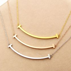 Tiffany T Happy Smile necklace- gold, silver, or rose gold
