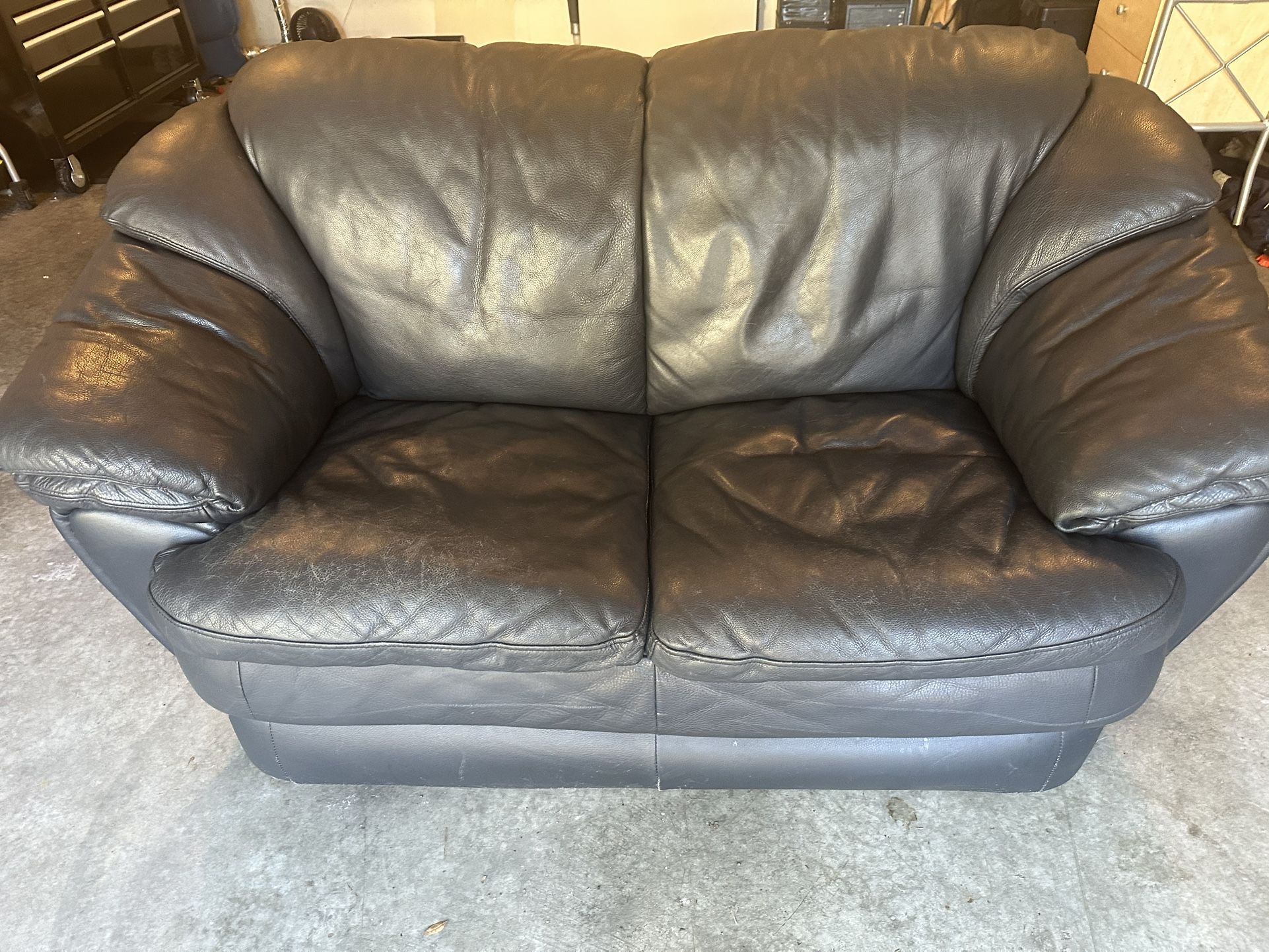 Leather Loveseat