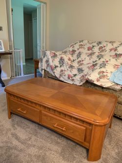 Light Oak Coffee Table & Two End Tables (set)
