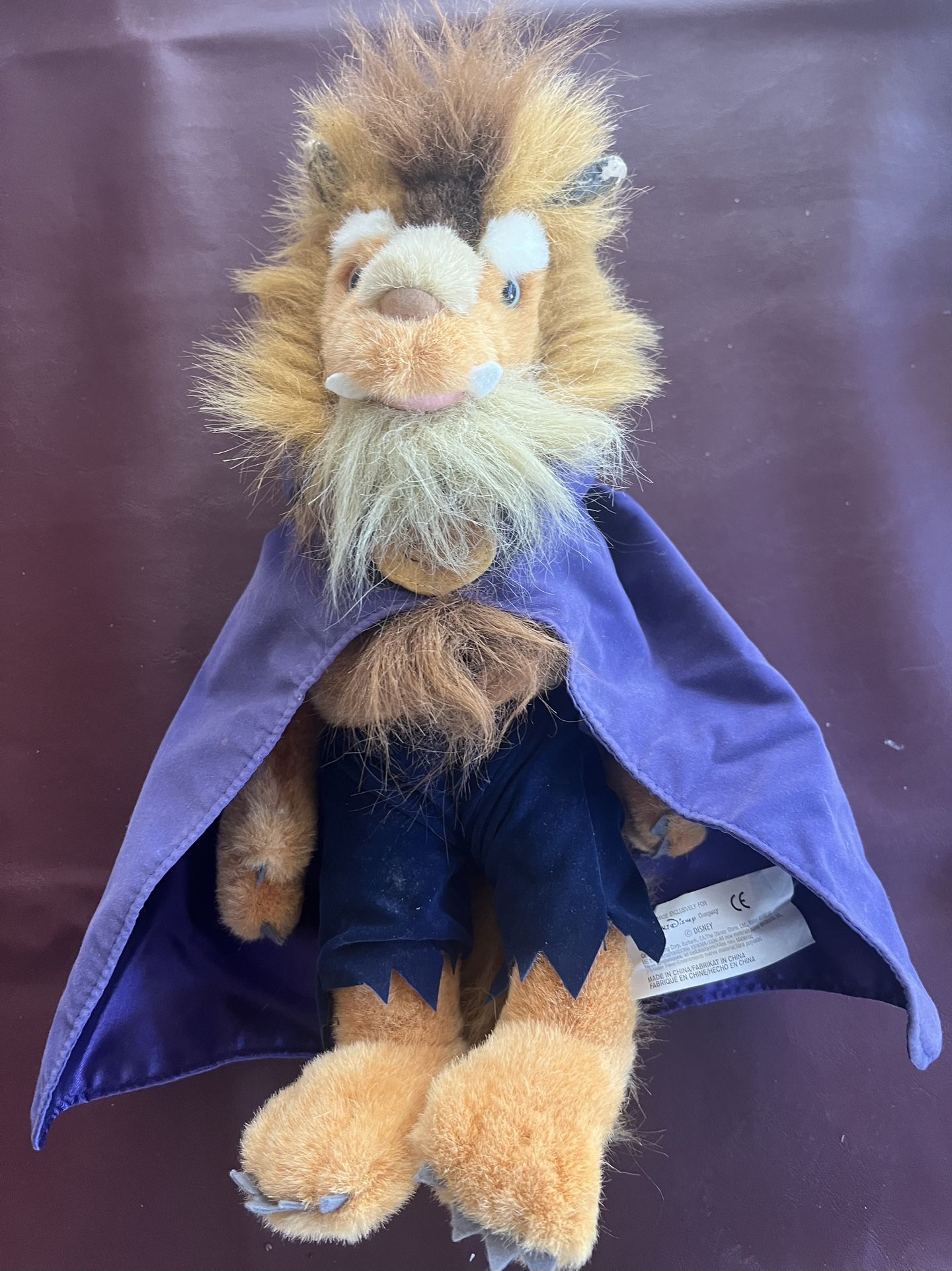 Vintage Disney Beauty and The Beast 12” Plush Stuffed Toy Disney Prince