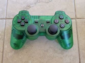 PS3 Wireless Controller Transparent Green