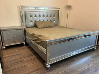 Silver Valentino King size Bed