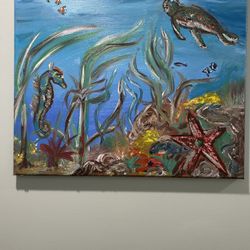 sea floor.  Favara oil painting 