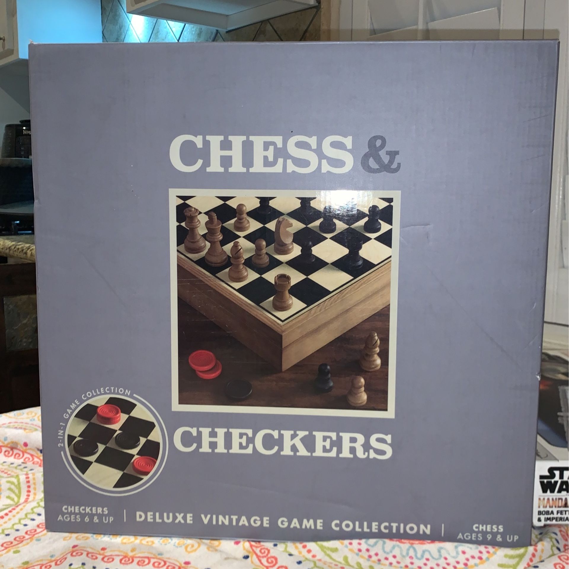 Chess And Checkers Deluxe Vintage 2 In 1 Game Collection