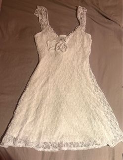 White Lace Hollister Dress- XS