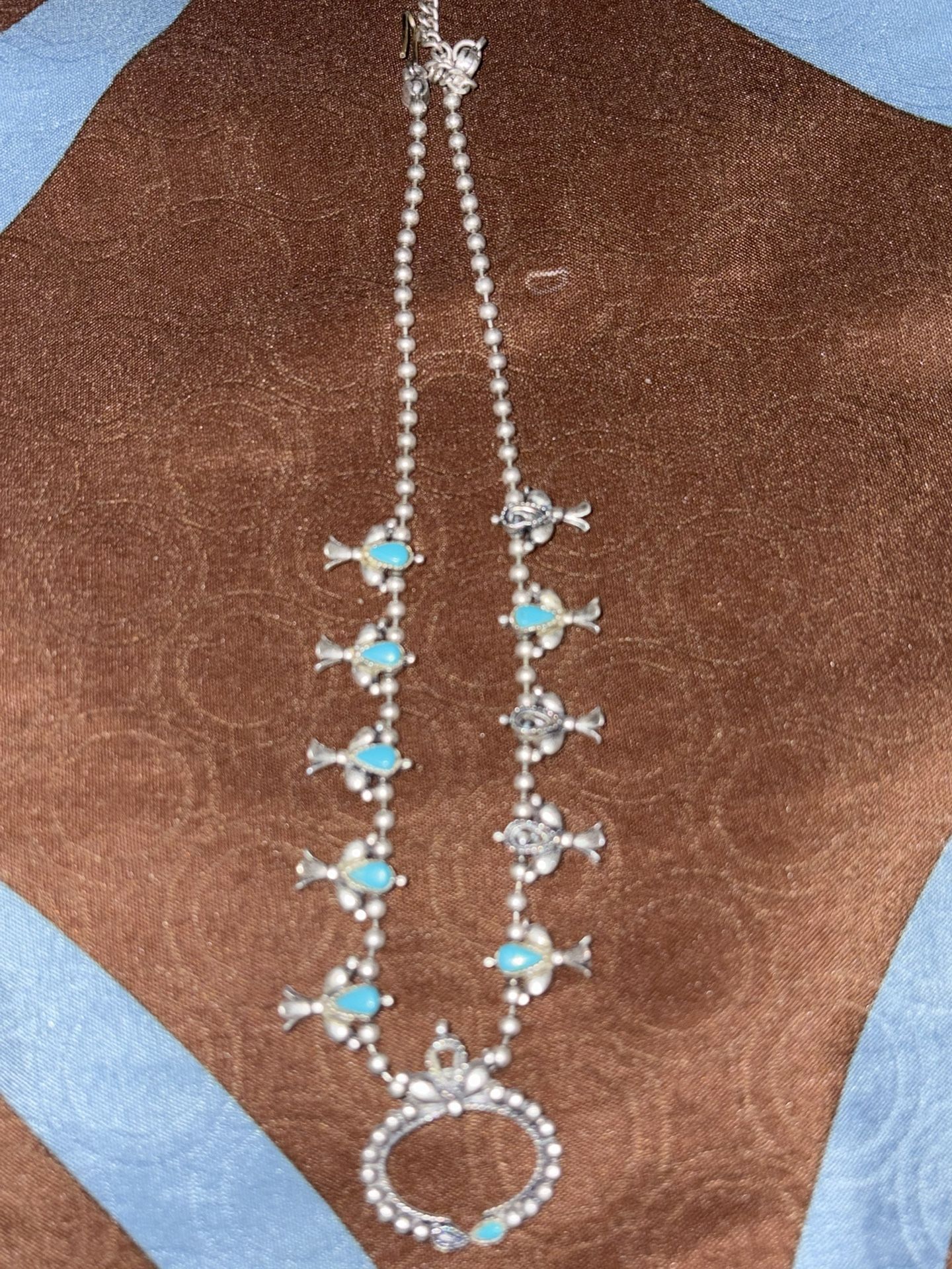 Navajo Sterling Silver Baby Squash Necklace