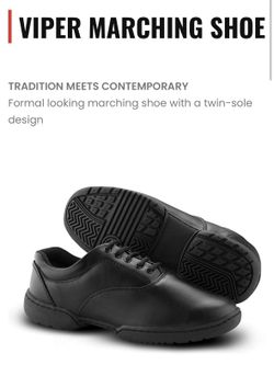 used women size 8 men size 6 black marching shoes