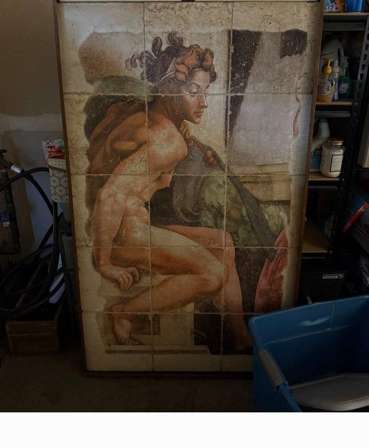 Tile Wall For Fountain Decor. Nice Landscape Decor.