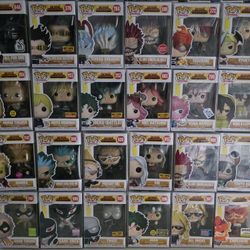 My Hero Academia Funko Pops Protected With Case