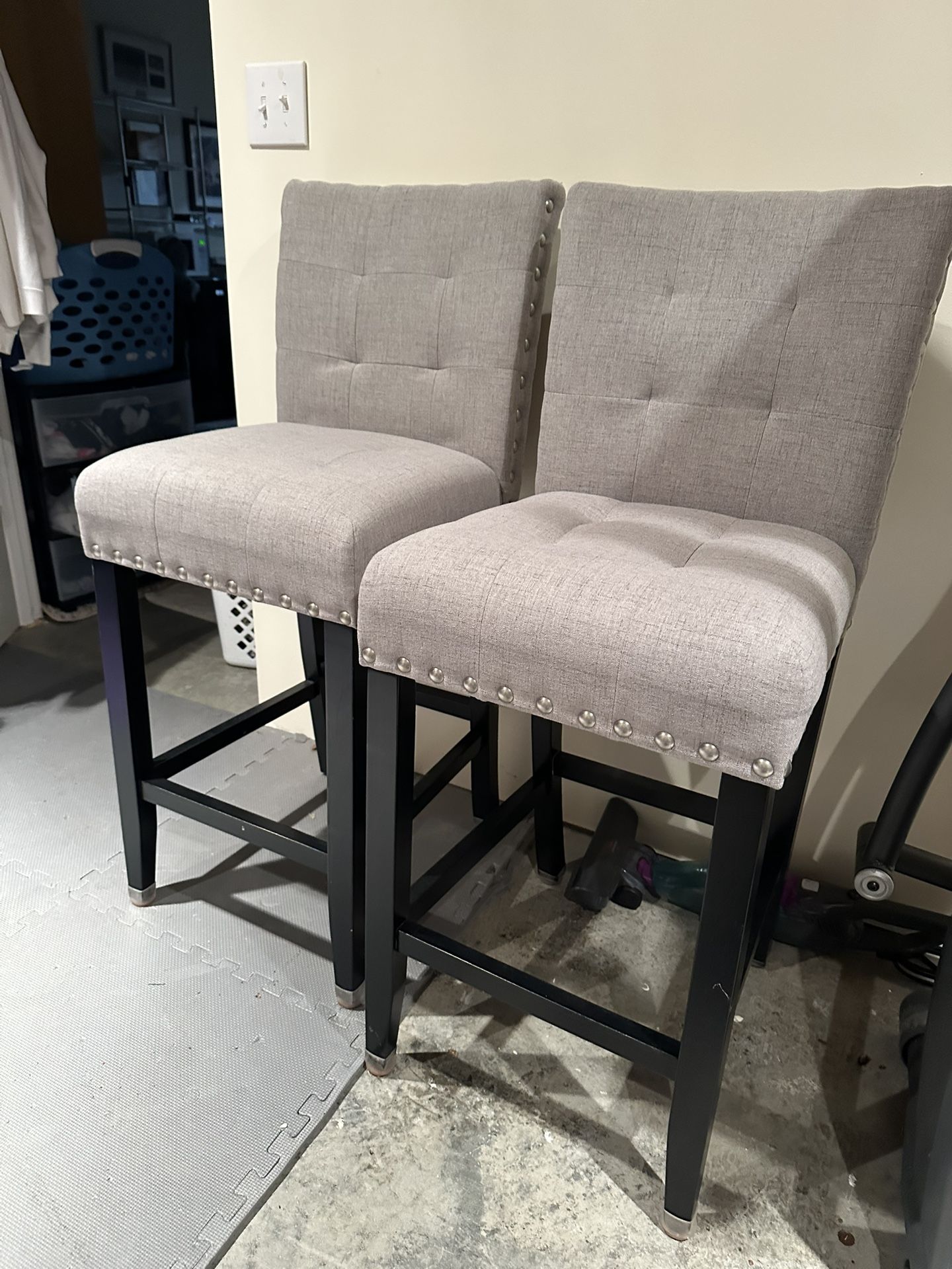 Beautiful Grey Bar Stools -Like New Condition