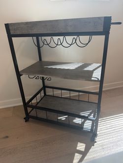 Luxury Dark Grey & Black Bar Cart $150