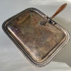 Vintage silver-plated silent butler or crumb catcher
