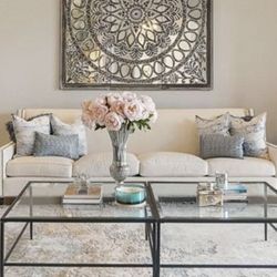 Glass Square Black Table