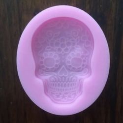 New Sugar Skull Candy Chocolate Fondant Silicone Mold