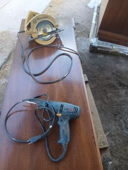 Black and decker  saw and  drill