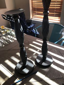 Cast iron candle holders