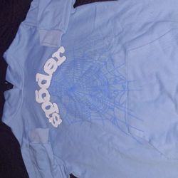 Sp5der Web Hoodie Sky Blue