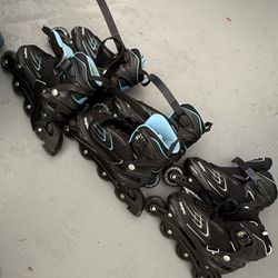 3 Pairs Kids Light-Up Inline Skates – $60