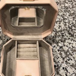 Pink Travel Jewelry Case