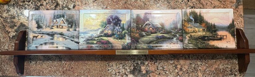 Thomas Kinkade Seasons of Reflections Plate Collection