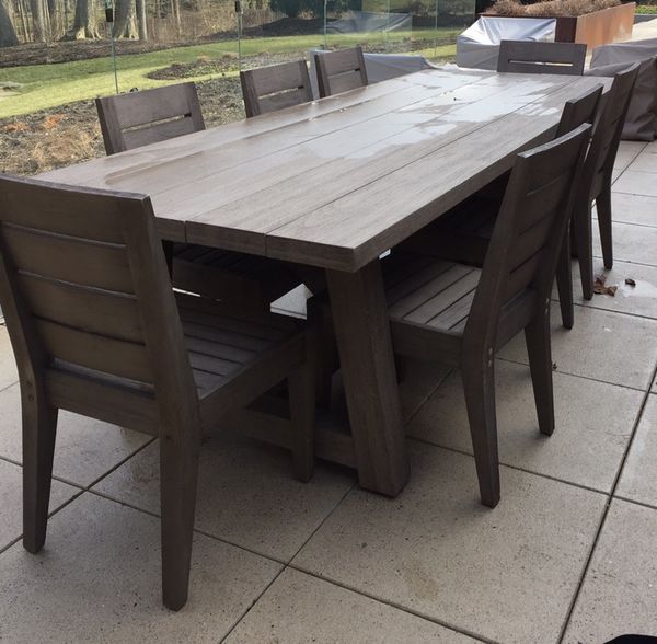 New Restoration Hardware Teak Outdoor Table W 10 Chairs For In New Restoration Hardware Teak Outdoor Table W 10 Chairs For In Indianapolis Offerup