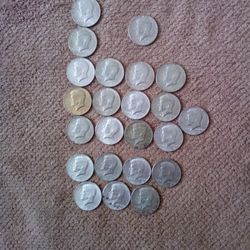 John F. Kennedy 22 Half Dollar 40% Silver + One 90% Silver Coins