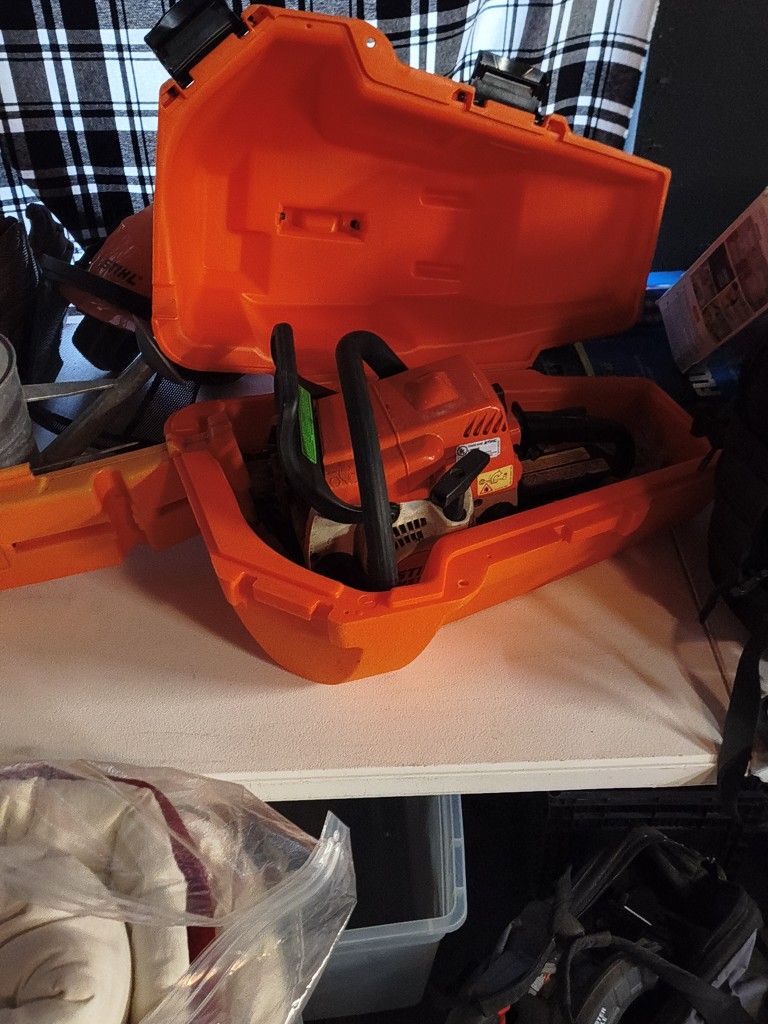 Small Chain Saw And Face Shield $150